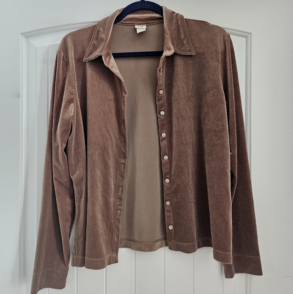 J. Jill velvet button up - Picture 1 of 3